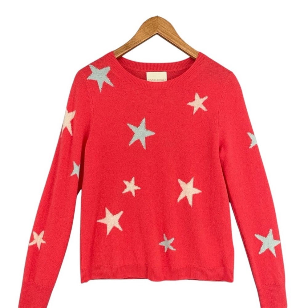 Cynthia Rowley 100% Cashmere Star Sweater
